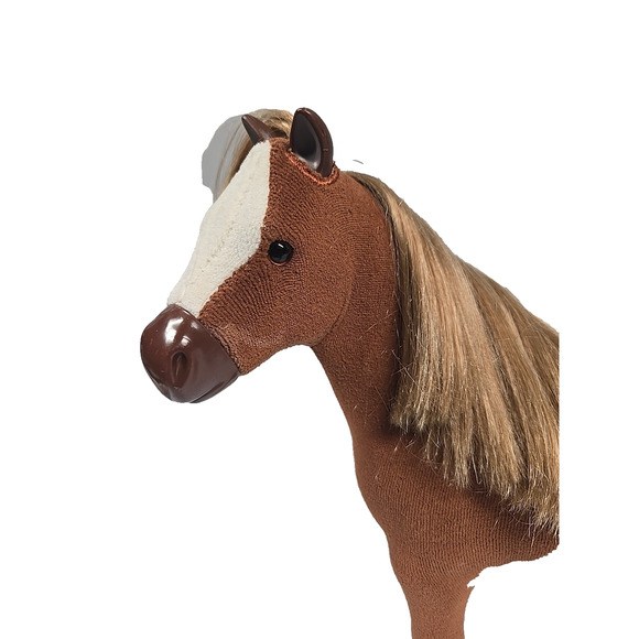 American Girl Paint Foal Horse 2019 GJD50 Brown Fabric Coat Rooted Mane and Tail - Picture 2 of 12